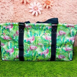 Flamingo large utility tote collapsible weekender travel storage bag